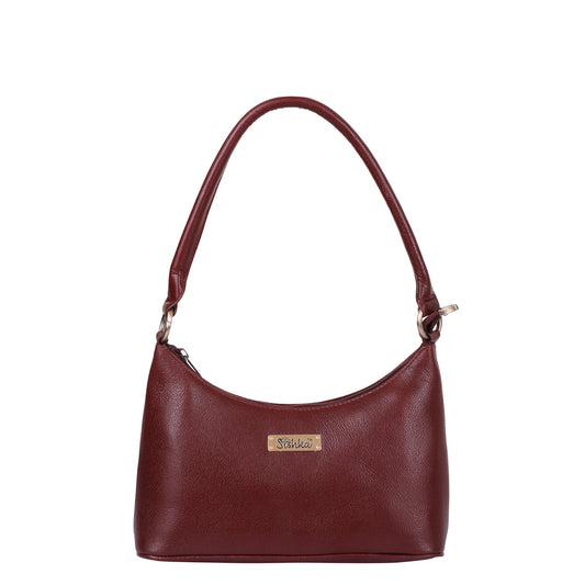 Cherry Red Genuine Leather Hobo Shoulder Handbags Wholesale for Women  – Everyday Use