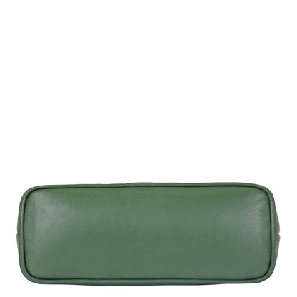 Olive Genuine Leather Hobo Shoulder Handbags Wholesale for Women