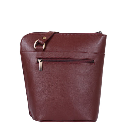 Cherry Red Genuine Leather Shoulder Sling bag Wholesale for Women