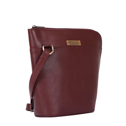 Cherry Red Genuine Leather Shoulder Sling bag Wholesale for Women