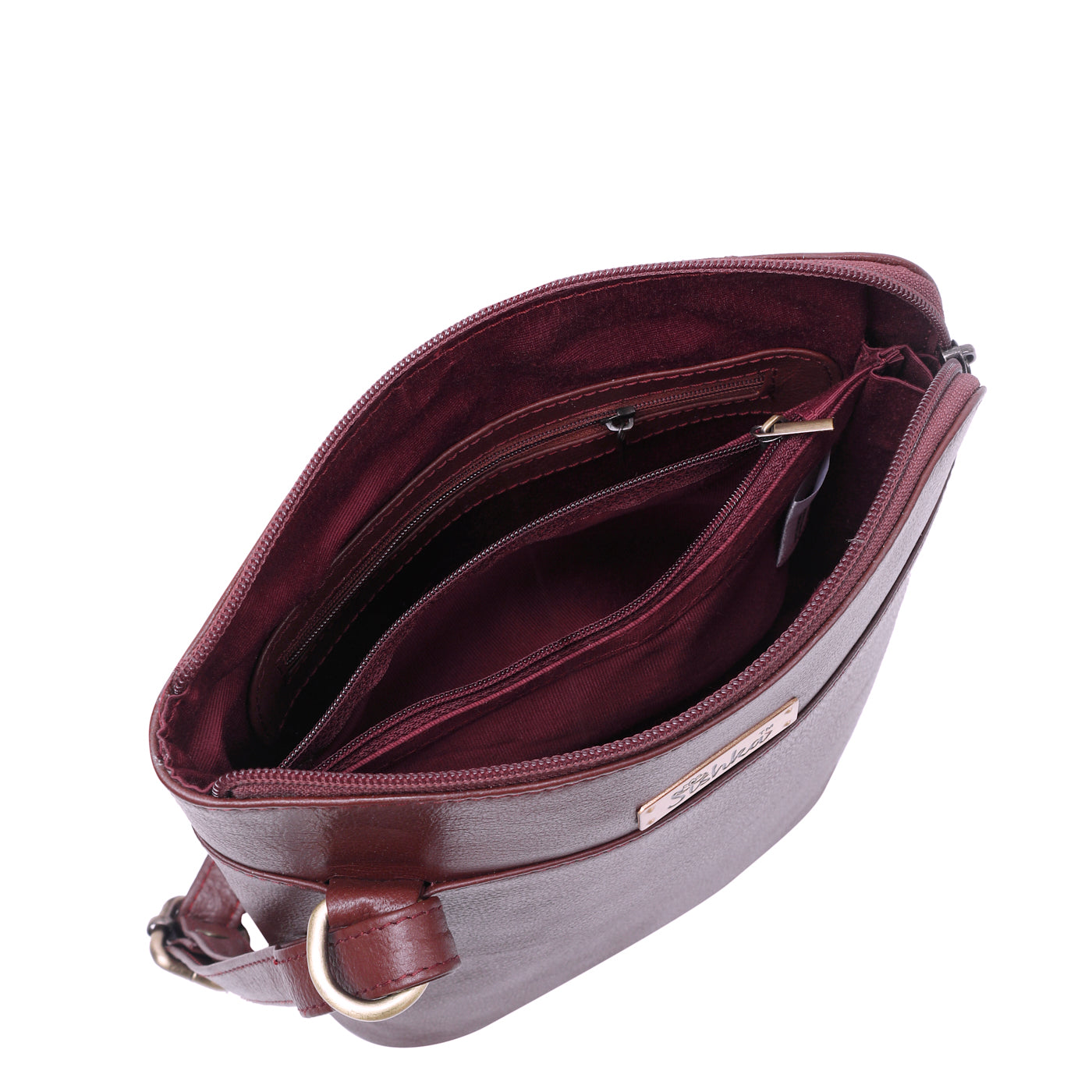 Cherry Red Genuine Leather Shoulder Sling bag Wholesale for Women