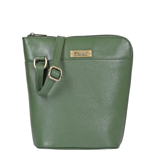 Olive Genuine Leather Shoulder Sling bag Wholesale for Women  – Shoulder Purse