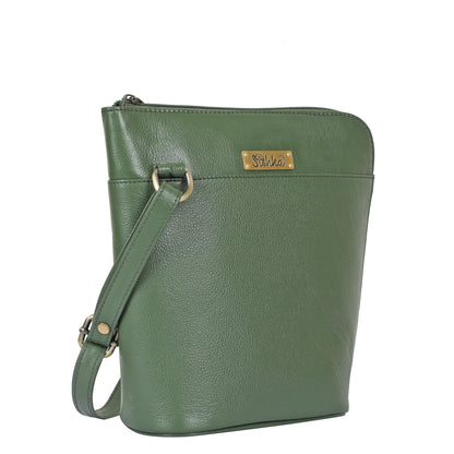 Olive Genuine Leather Shoulder Sling bag Wholesale for Women  – Shoulder Purse