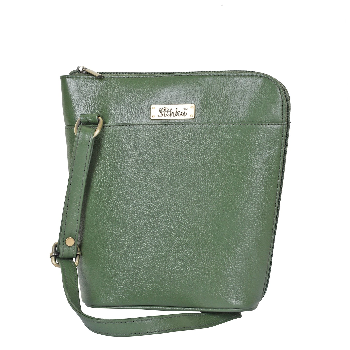 Olive Genuine Leather Shoulder Sling bag Wholesale for Women  – Shoulder Purse