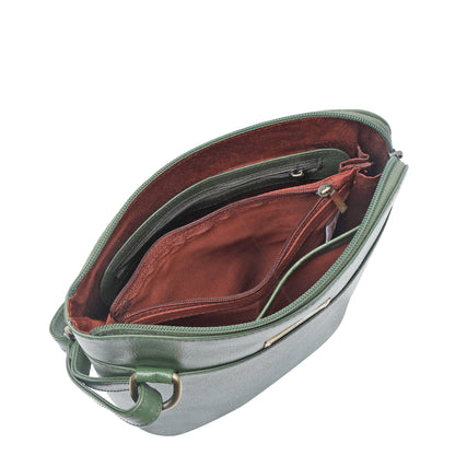 Olive Genuine Leather Shoulder Sling bag Wholesale for Women  – Shoulder Purse