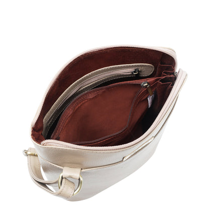 Taupe Genuine Leather Shoulder Sling bag Wholesale for Women  – Shoulder Purse