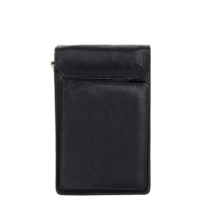 Black Genuine Leather Mobile Crossbody Bag Wholesale for Women  – Phone Purse