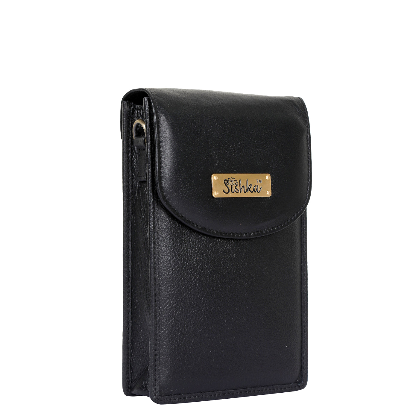 Black Genuine Leather Mobile Crossbody Bag Wholesale for Women  – Phone Purse