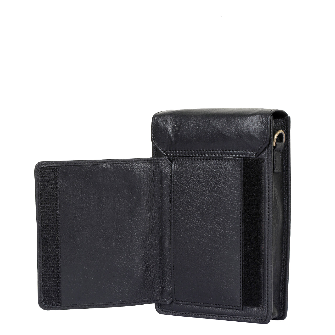 Black Genuine Leather Mobile Crossbody Bag Wholesale for Women  – Phone Purse