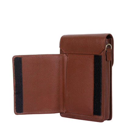 Brown Genuine Leather Mobile Crossbody Bag Wholesale for Women - Phone Purse
