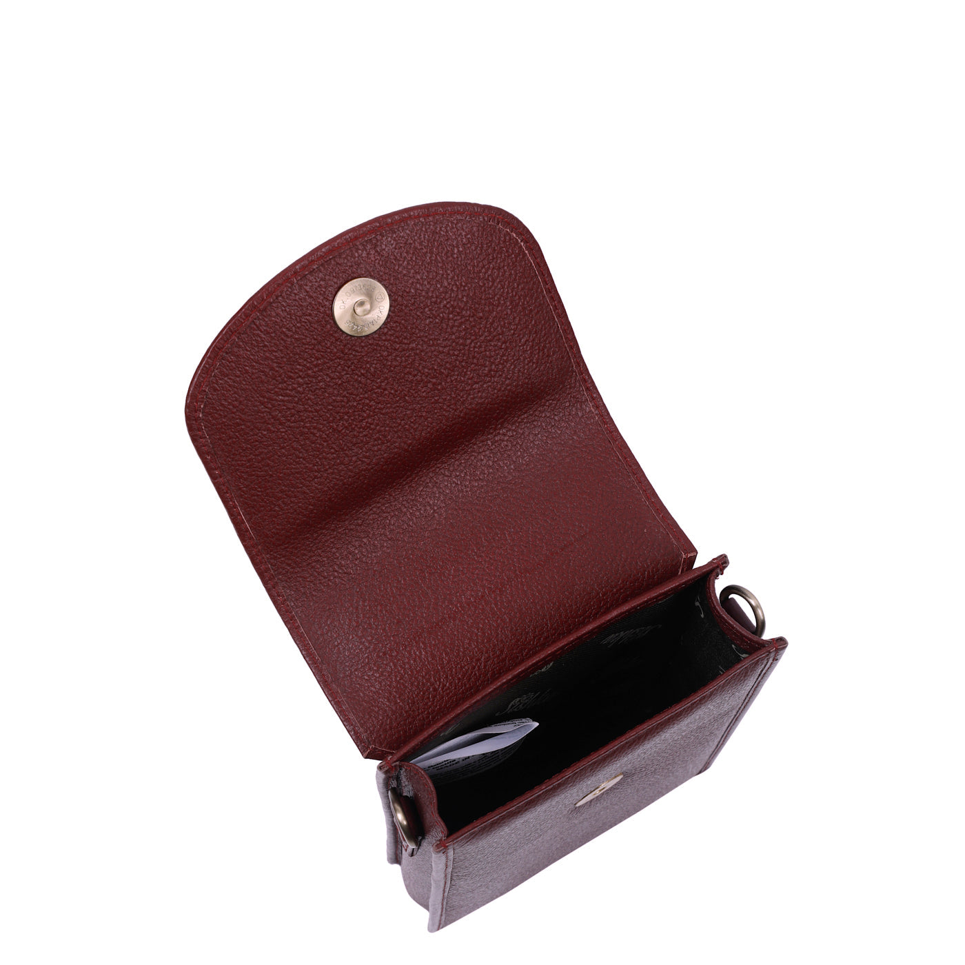 Cherry Red Genuine Leather Mobile Crossbody Bag Wholesale for Women  – Phone Purse