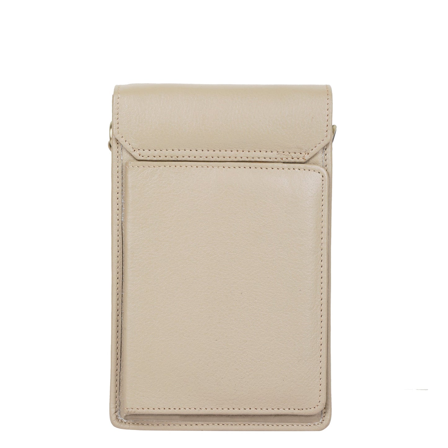 Taupe Genuine Leather Mobile Crossbody Bag Wholesale for Women – Phone Purse