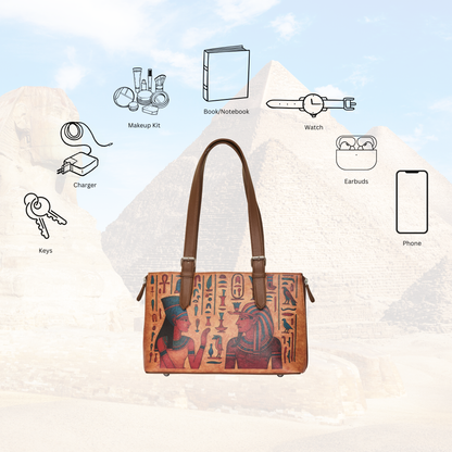 Tote Bag for Women- Hand Printed Vegan Leather Shoulder, Wholesale Handbag & Top Handle Purse – Travel, Work & Daily Use