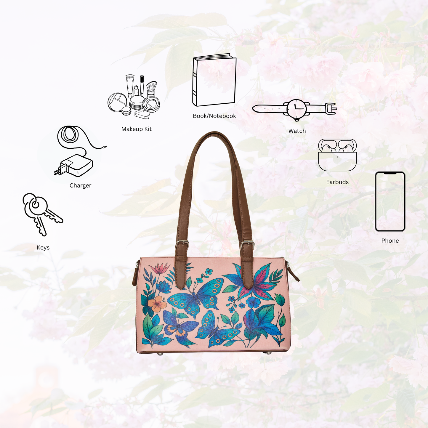 Wholesale Hand Printed Tote Bag– Women's Vegan Leather Shoulder, Handbag & Top Handle Purse – Travel, Work & Daily Use