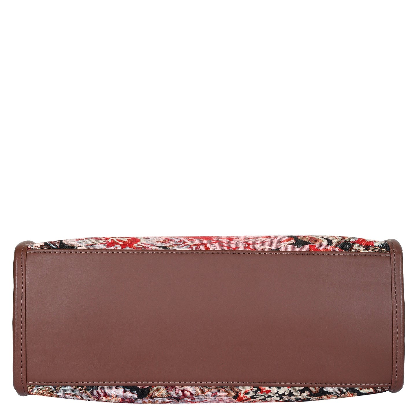 Women’s Floral Tapestry Satchel & Crossbody Bag – Wholesale Leather‑Trimmed Shoulder Purse with Top Handle