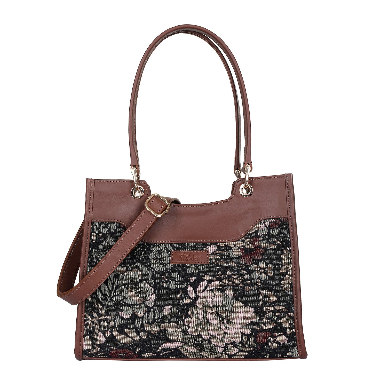 Women’s Vintage Tapestry Satchel Bag – Wholesale Leather‑Trimmed Crossbody, Shoulder & Hand Purse