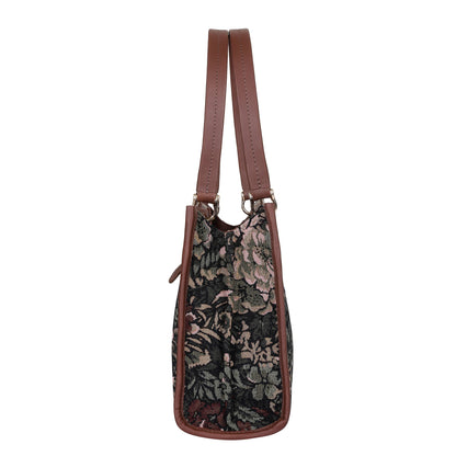Women’s Vintage Tapestry Satchel Bag – Wholesale Leather‑Trimmed Crossbody, Shoulder & Hand Purse