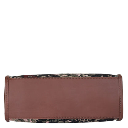Women’s Vintage Tapestry Satchel Bag – Wholesale Leather‑Trimmed Crossbody, Shoulder & Hand Purse