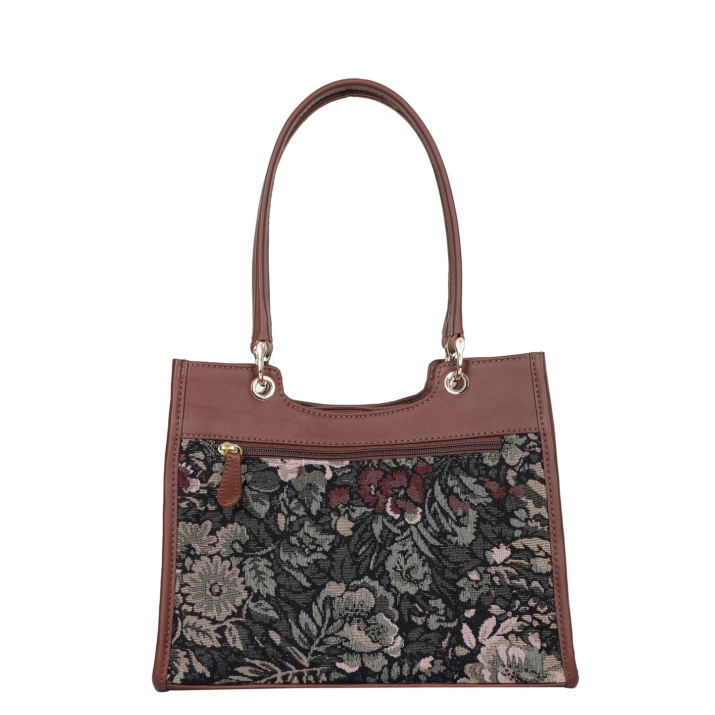 Women’s Vintage Tapestry Satchel Bag – Wholesale Leather‑Trimmed Crossbody, Shoulder & Hand Purse