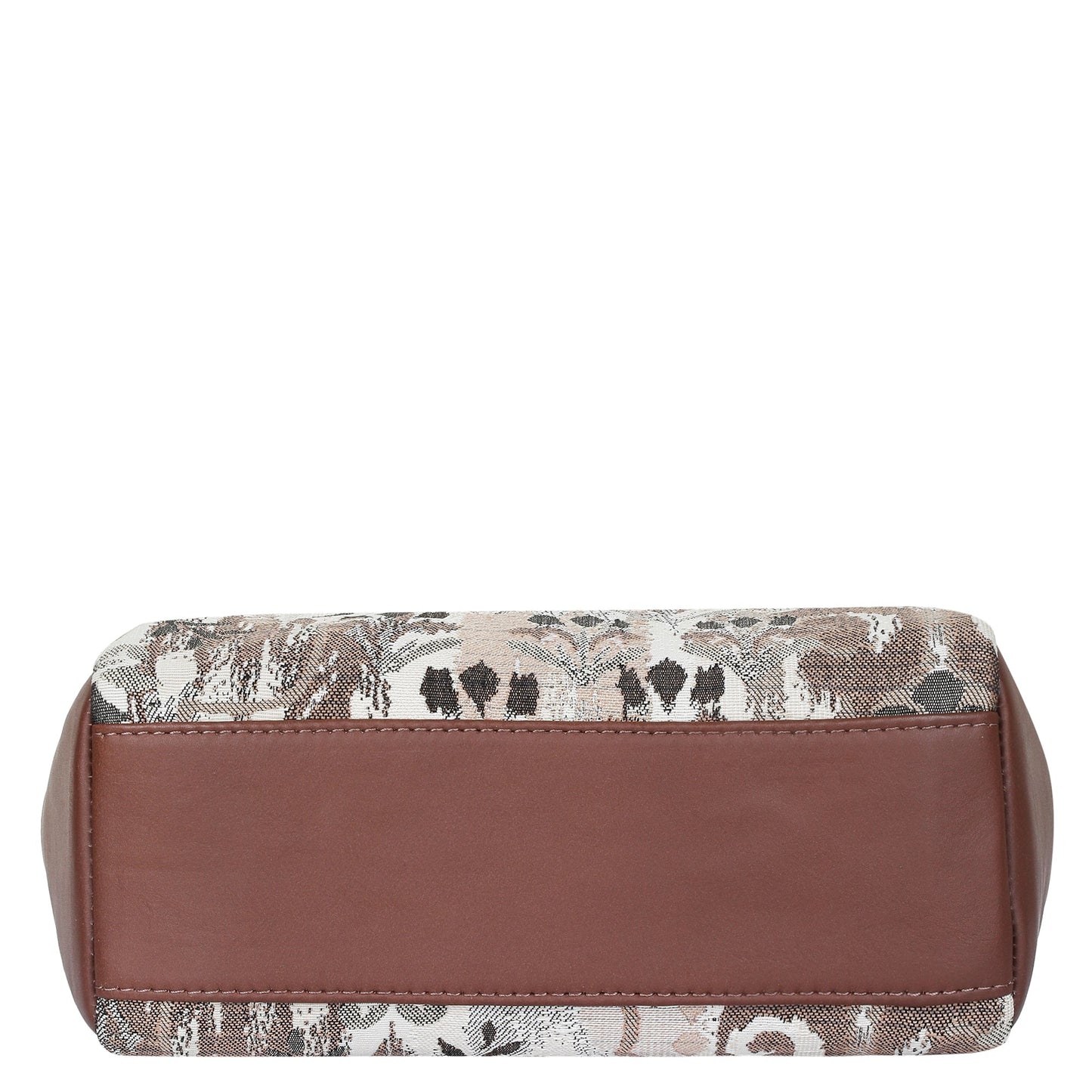 Abstract Tapestry Hobo Crossbody Bag – Women’s Shoulder Sling Handbag with Genuine Leather Trim