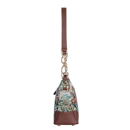 Wholesale Botanical Tapestry Shoulder Bag for Women – Genuine Leather‑Trimmed Tote, Sling Purse & Satchel