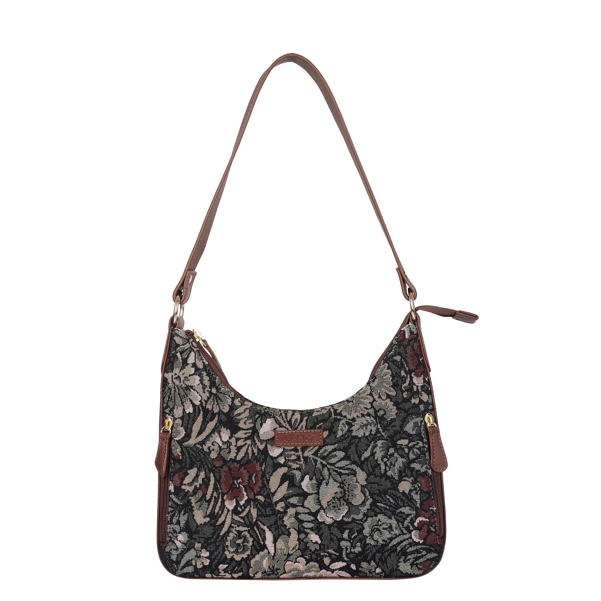 Women’s vintage tapestry hobo shoulder bag with leather trim for daily, office, travel, and everyday use