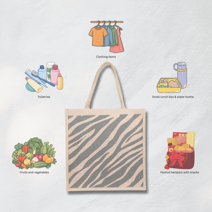 Printed Eco-Friendly Jute Shopping Tote Bags – Reusable Wholesale Supply