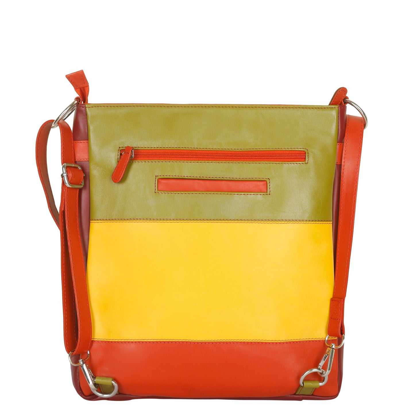 Genuine Leather Multicolour Backpack, Daypack for Women- Travel, Work, Gifting