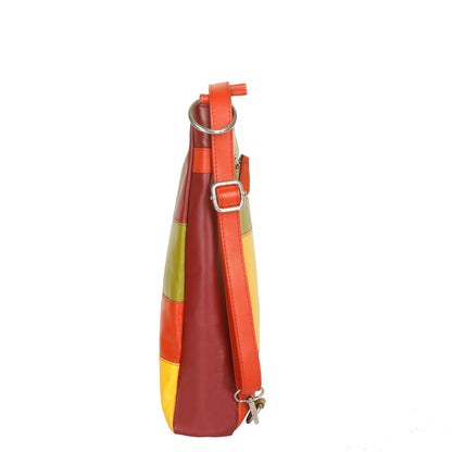 Genuine Leather Multicolour Backpack, Daypack for Women- Travel, Work, Gifting