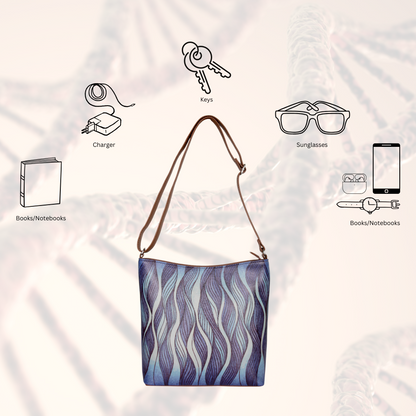 Abstract Hand Printed Vegan Leather Crossbody Bag – Wholesale Stylish Sling & Shoulder Purse for Women