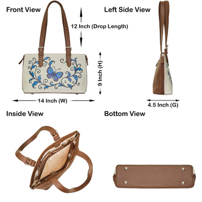 Tote Bag for Ladies'–  Women's Printed Vegan Leather Shoulder, Handbag & Top Handle Purse – Travel, Work & Daily Use