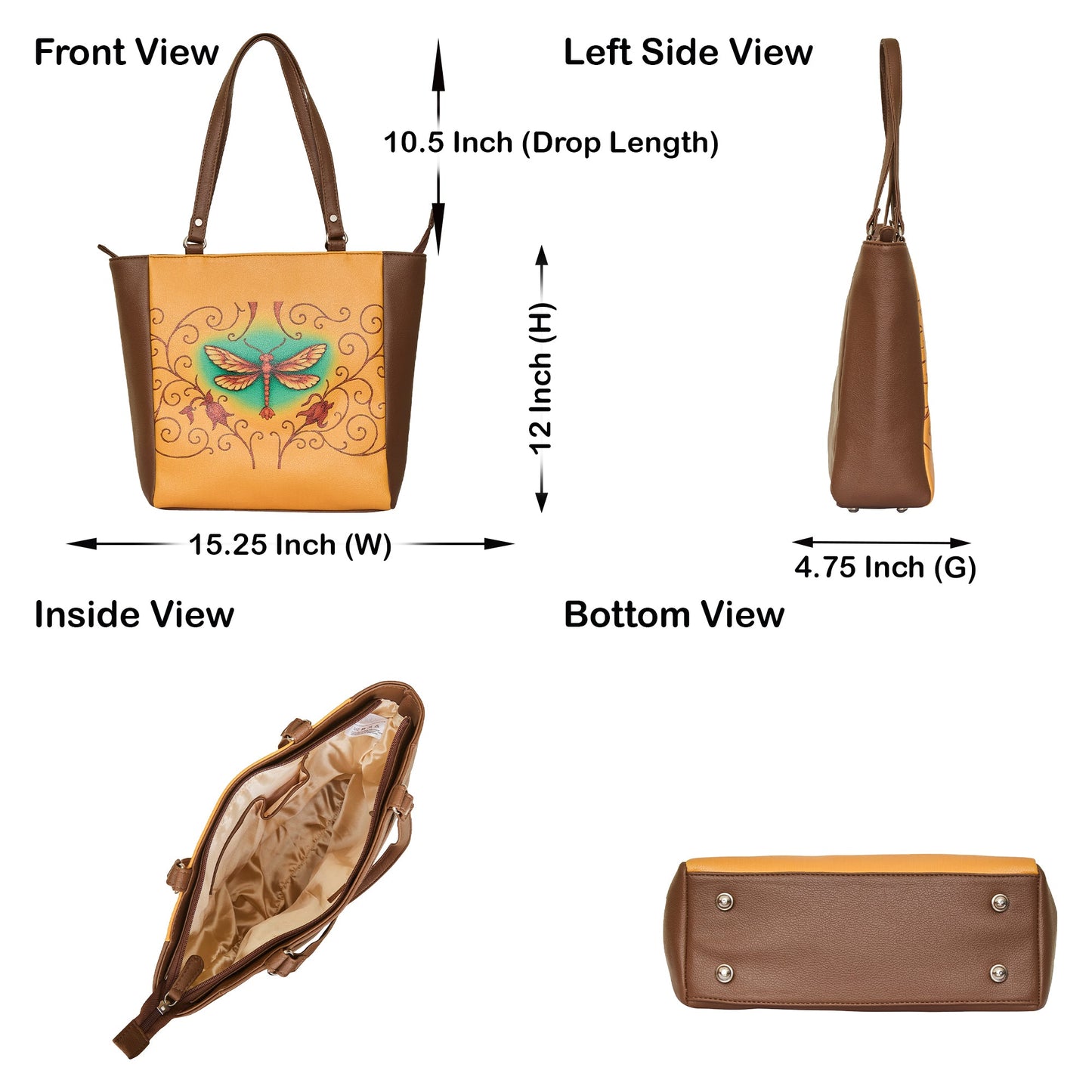 Genuine Leather Hand Printed ' Shoulder Tote Bag– Wholesale Top Handle Handbag for Women – Work, Travel & Daily Use