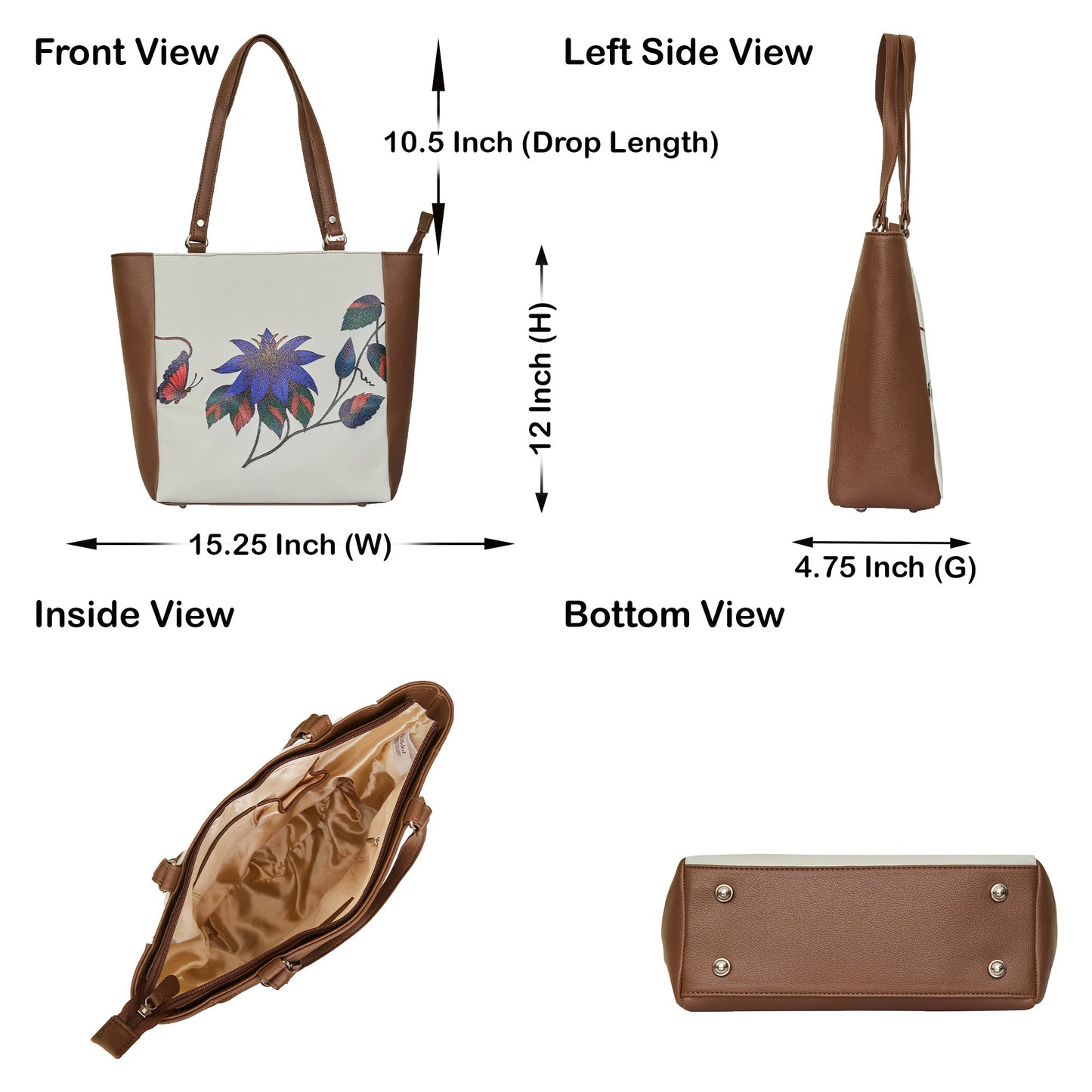 Vegan Leather Wholesale Shoulder Tote Bag– Hand Printed Top Handle Handbag for Women – Work, Travel & Daily Use