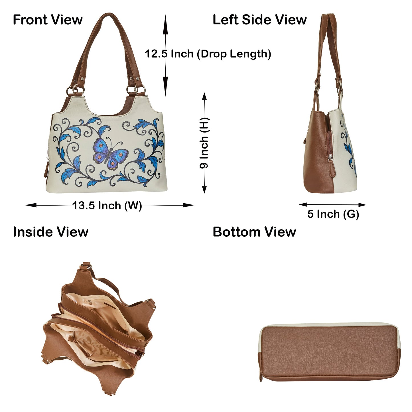 Wholesale Hand Printed Vegan Leather Shoulder Tote Bag for Women – Stylish Top Handle Handbag Purse– Travel, Office & Daily Use