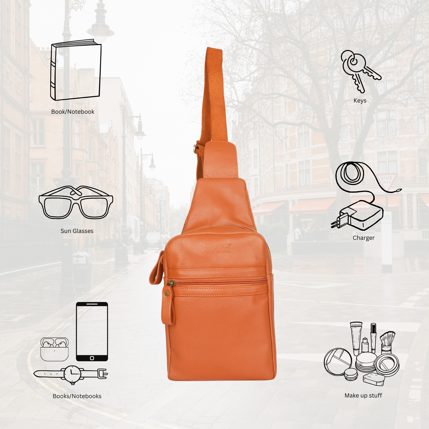 Premium Leather Fanny Sling Bag For Women Men Chest Pack Wholesale Crossbody Belt Bags Travel