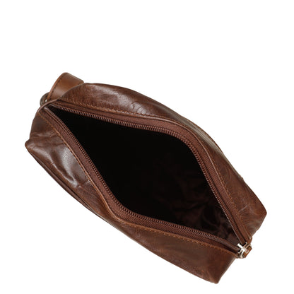 Wholesale Leather Crossbody Sling Bag in Brown –Unisex Messenger Shoulder Bag Daily Use & Work
