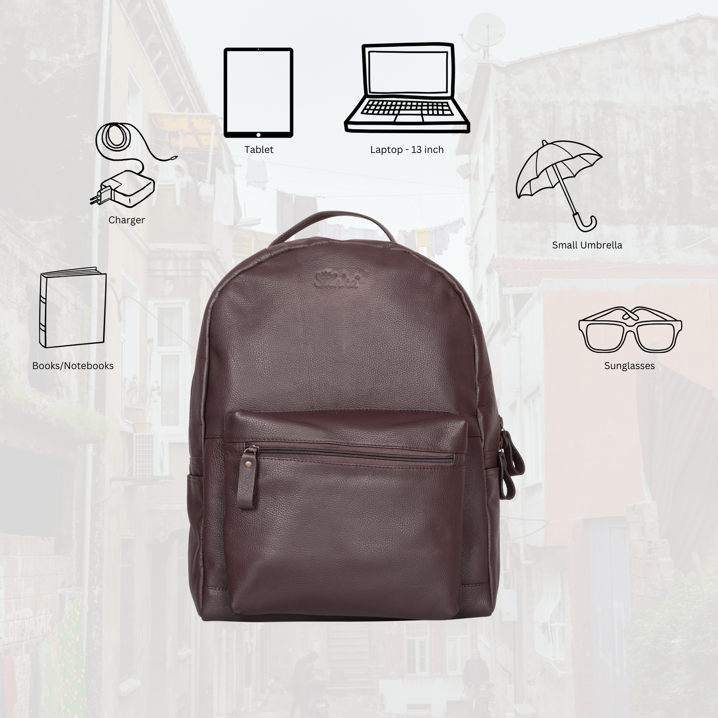 Wholesale Genuine Leather Brown Backpack |Travel Backpack for Women & Men | Daypack- Business, Office, Work