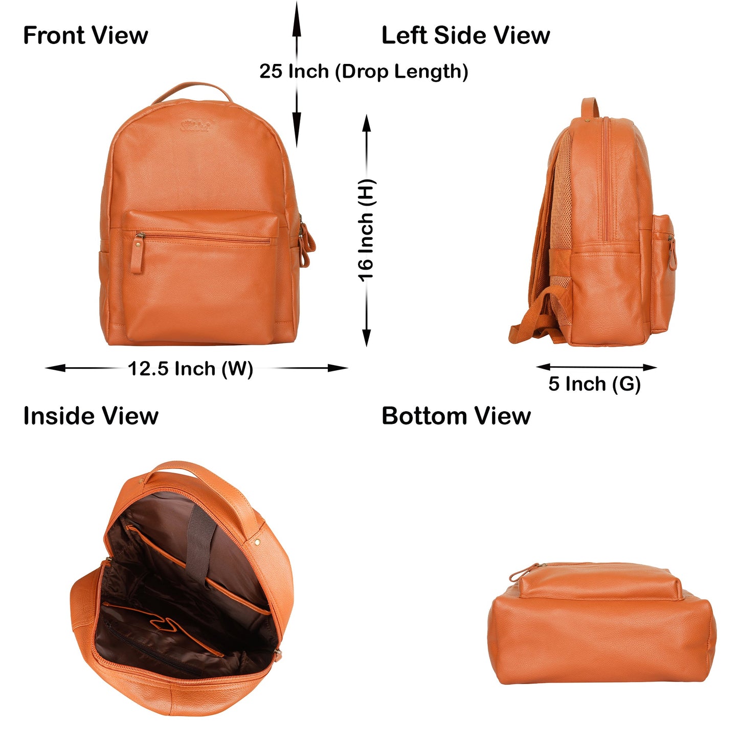 Premium Leather Wholesale Brown Backpack |Travel Backpack for Women & Men | Daypack- Daily use, Office, Work