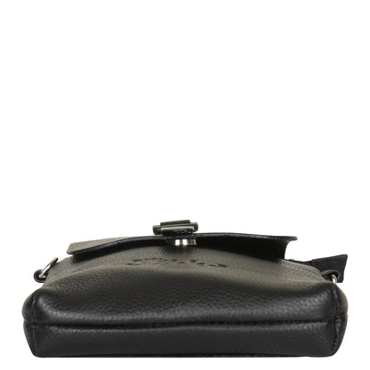 Leather Black Messenger Bag for Men & Women – Wholesale Small Crossbody Sling Bag for Travel, Work & Daily Use