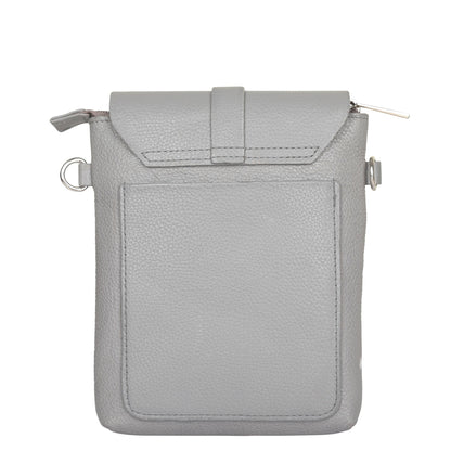 (Change USD) Leather Grey Messenger Bag for Men & Women –Wholesale Small Crossbody Sling Bag for Travel, Work & Daily Use