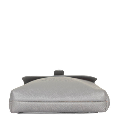 (Change USD) Leather Grey Messenger Bag for Men & Women –Wholesale Small Crossbody Sling Bag for Travel, Work & Daily Use