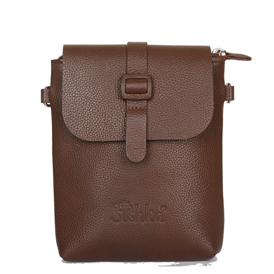Leather Light Brown Messenger Bag for Men & Women –Wholesale Small Crossbody Sling Bag for Travel, Work & Daily Use