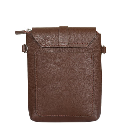 Leather Light Brown Messenger Bag for Men & Women –Wholesale Small Crossbody Sling Bag for Travel, Work & Daily Use