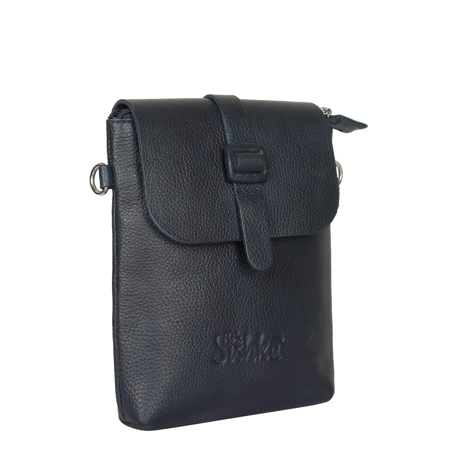 Leather Navy Blue Messenger Bag for Men & Women–Wholesale Small Crossbody Sling Bag for Travel, Work & Daily Use