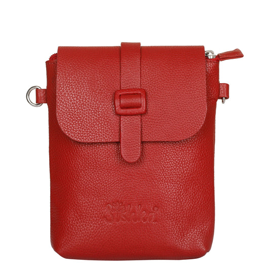 Leather Red Messenger Bag for Men & Women –Wholesale Small Crossbody Sling Bag for Travel, Work & Daily Use