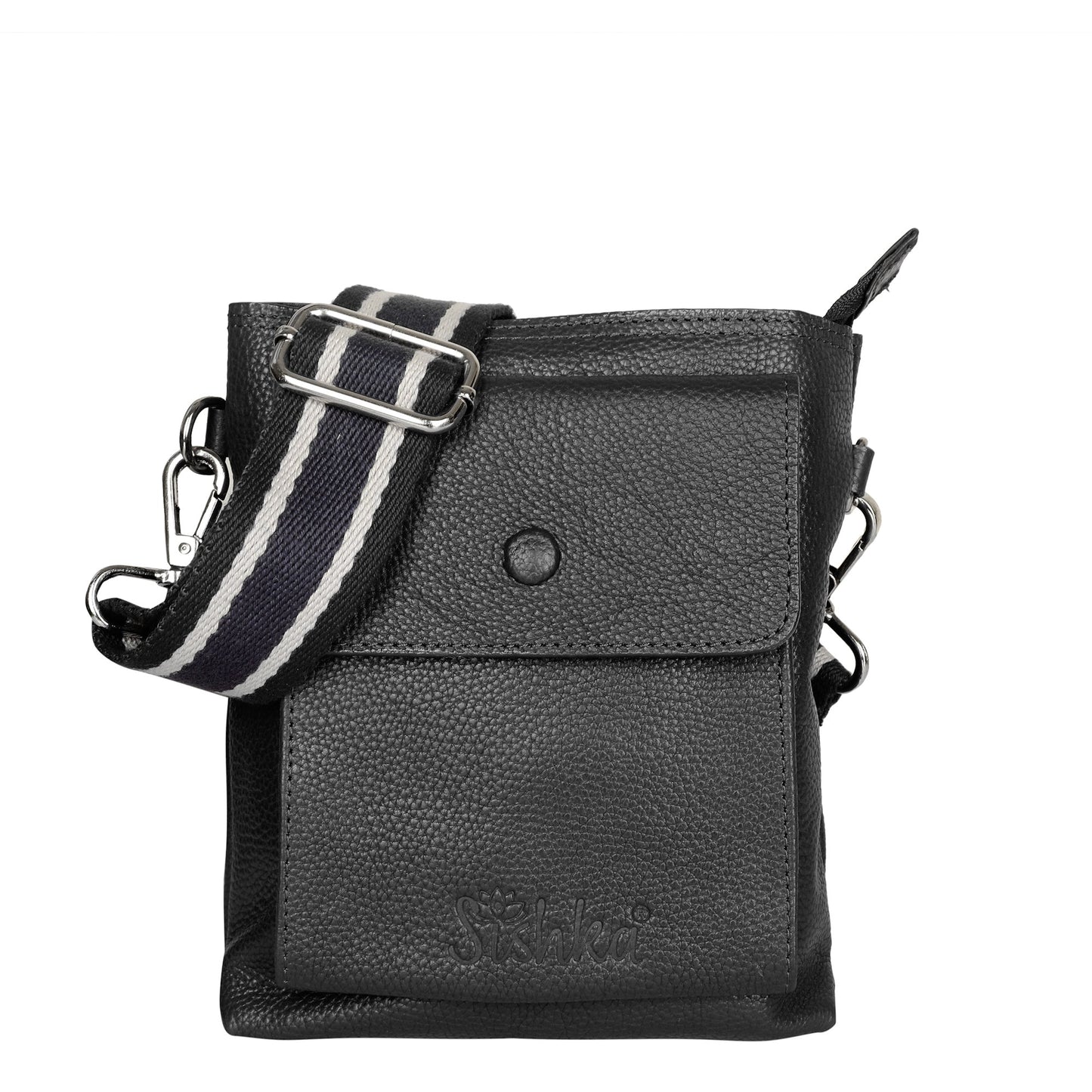 Wholesale Stylish Leather Sling Messenger Bag for Men & Women – Crossbody Bag for Work, Travel & Business Use - Black