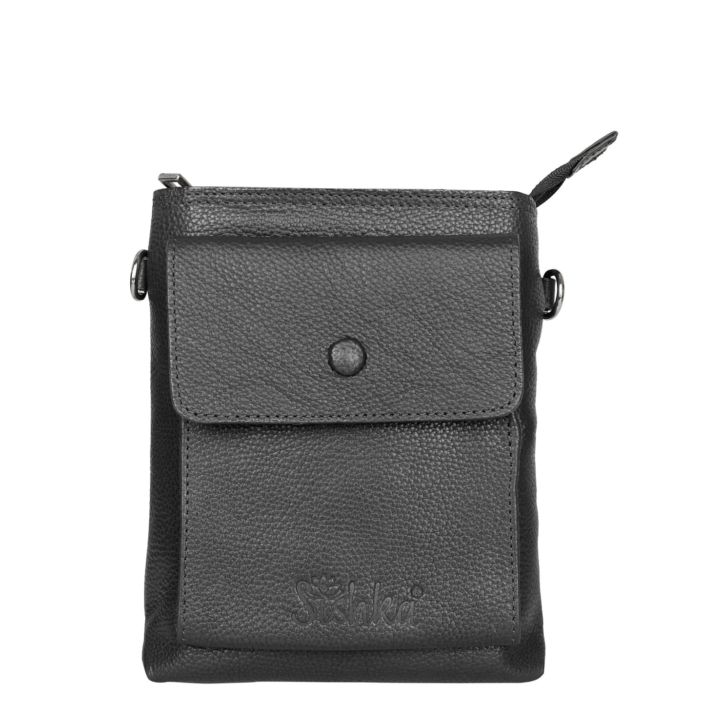 Wholesale Stylish Leather Sling Messenger Bag for Men & Women – Crossbody Bag for Work, Travel & Business Use - Black