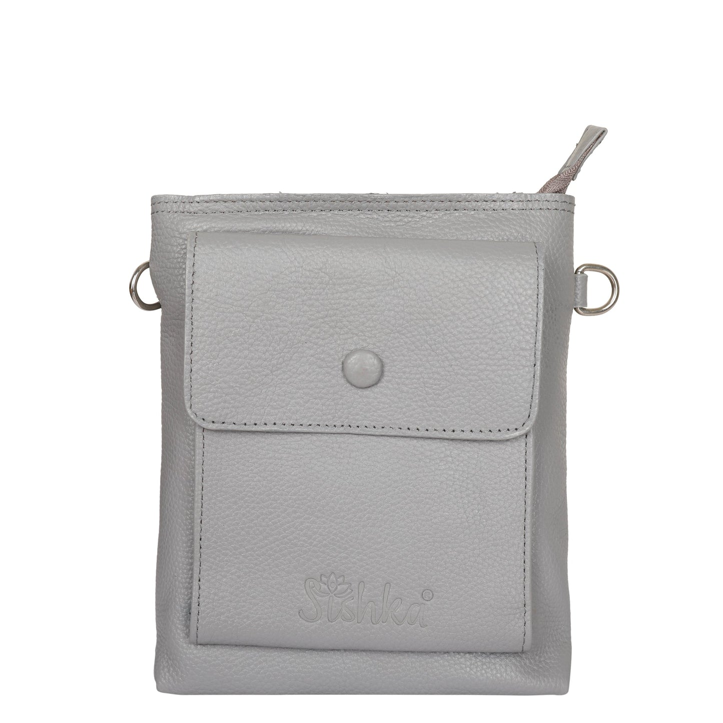 Stylish Wholesale Leather Crossbody Bag for Men & Women – Sling Messenger Bag for Business, Travel & Daily Use - Grey