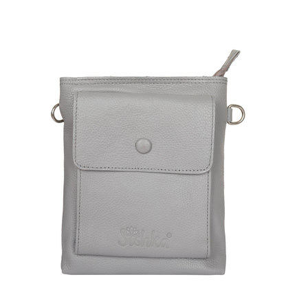 Stylish Wholesale Leather Crossbody Bag for Men & Women – Sling Messenger Bag for Business, Travel & Daily Use - Grey