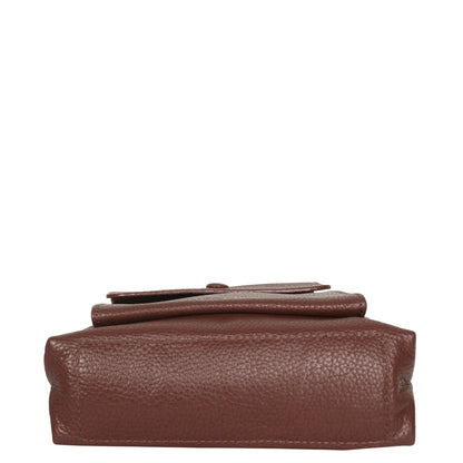Men & Women Leather Sling Messenger Bag – Wholesale Crossbody Bag for Work, Travel & Everyday Use - Light Brown